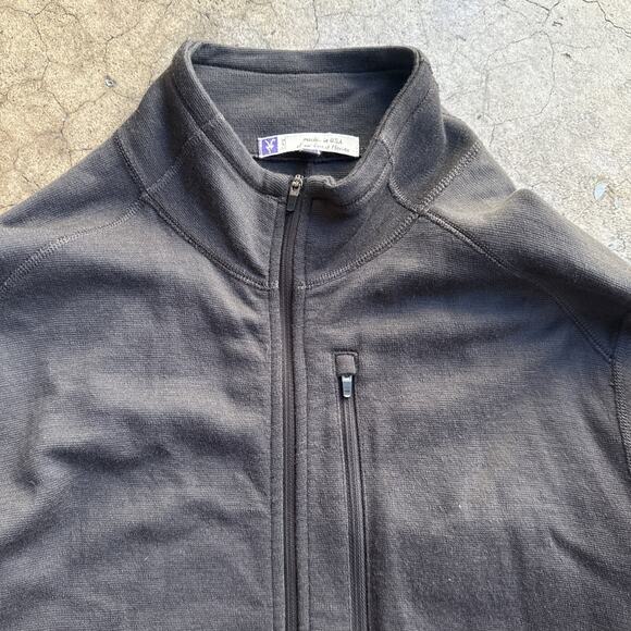 Ibex 100% Merino Wool Full Zip Jacket Men XL Brown Sweater - Picture 2 of 5